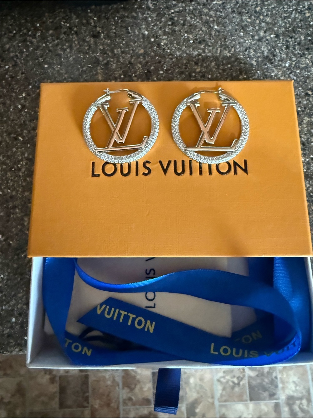 Silver Crystal Hoop Earrings with Pavé Accents
